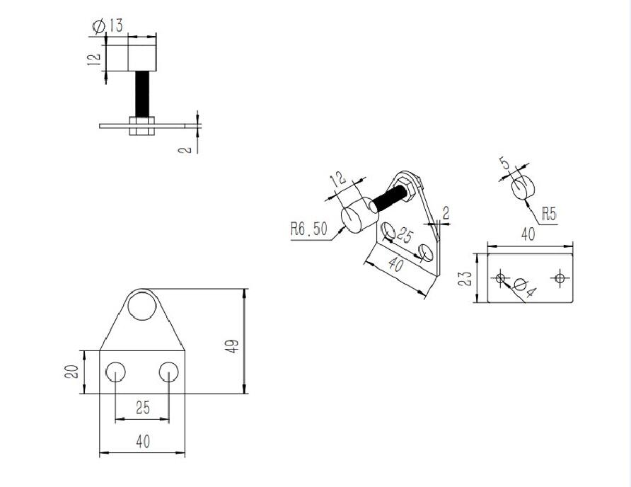 Tope de puerta triangular